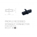 Įleidžiamo bėgelio jungtis PROFILE RECESSED STRAIGHT CONNECTOR BLACK